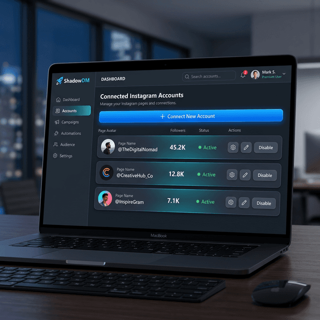 ShadowDM Dashboard Connection